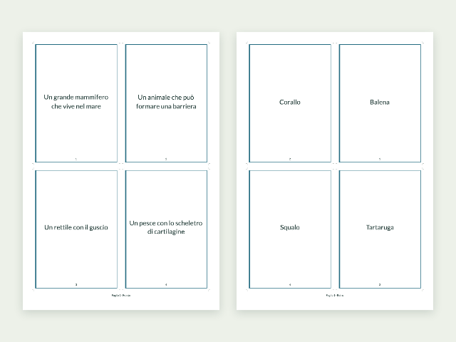 Anteprima: Flashcard da stampare