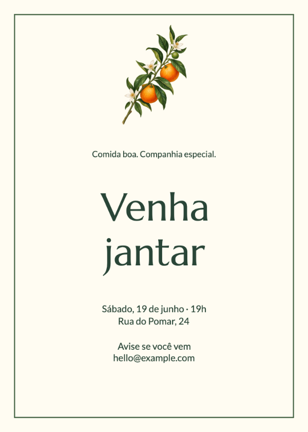 Convite para jantar