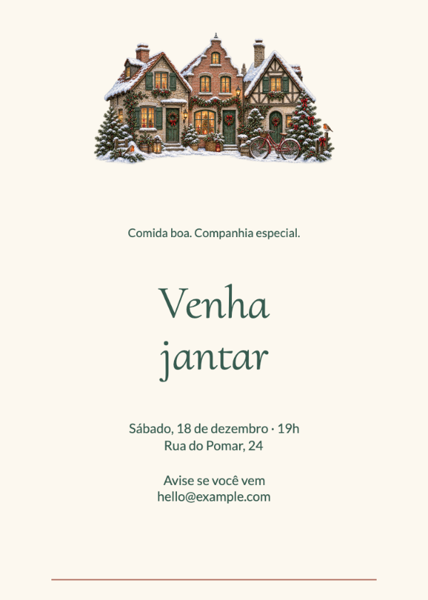 O jantar de inverno · Editar convite