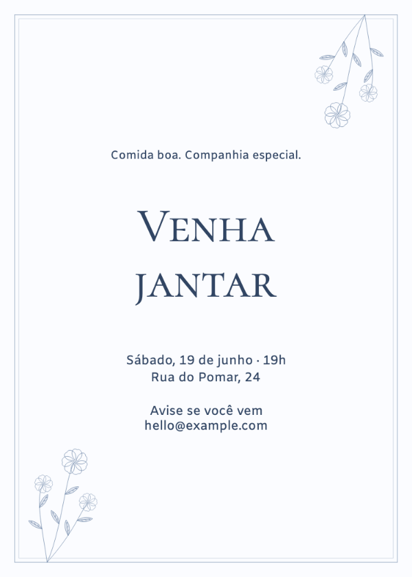 Um toque de azul · Editar convite