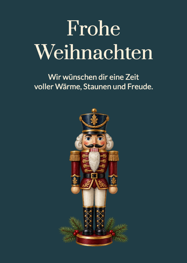 Der Mitternachtsnussknacker: Ein dekorativer Spielzeugsoldat mit aufwendigen Borten und edlen Farben.
