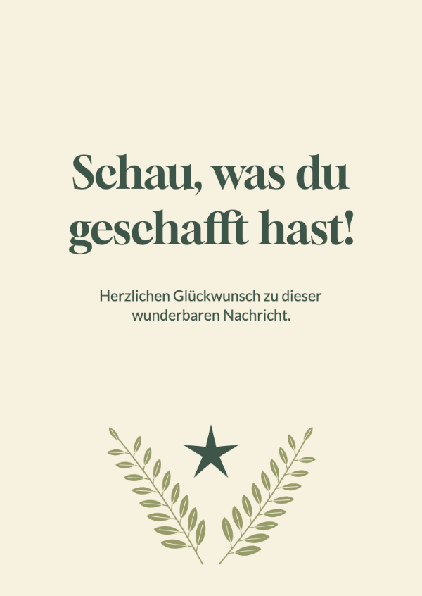 Wohlverdient: Glückwunschkarten