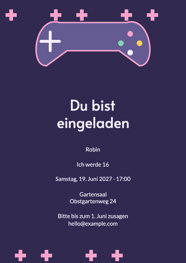 Nächstes Level: Pixelsterne, ein illustrierter Controller und kräftige Arcade-Farben.
