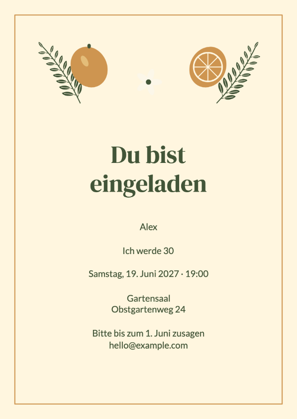 Ein Nachmittag beim Aperitivo: Geburtstagseinladungen