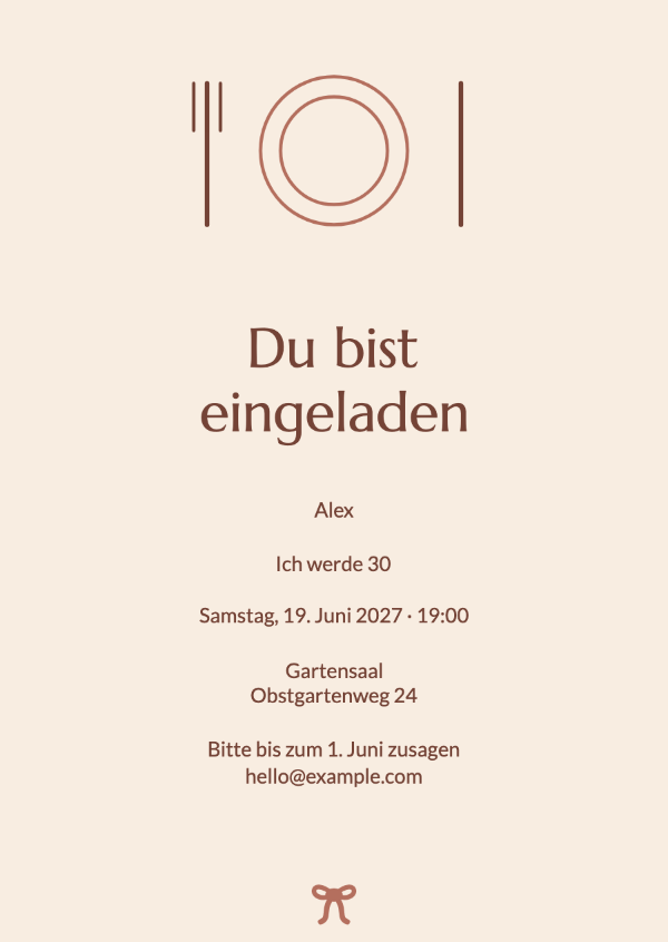 Geburtstagsdinner: Geburtstagseinladungen