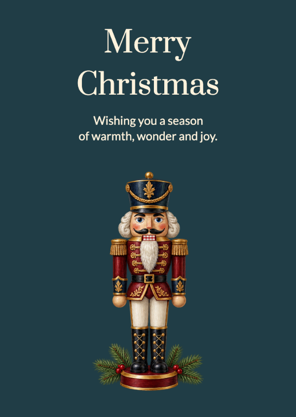 The midnight nutcracker: An ornamental toy soldier with intricate braiding and jewel-like colour.