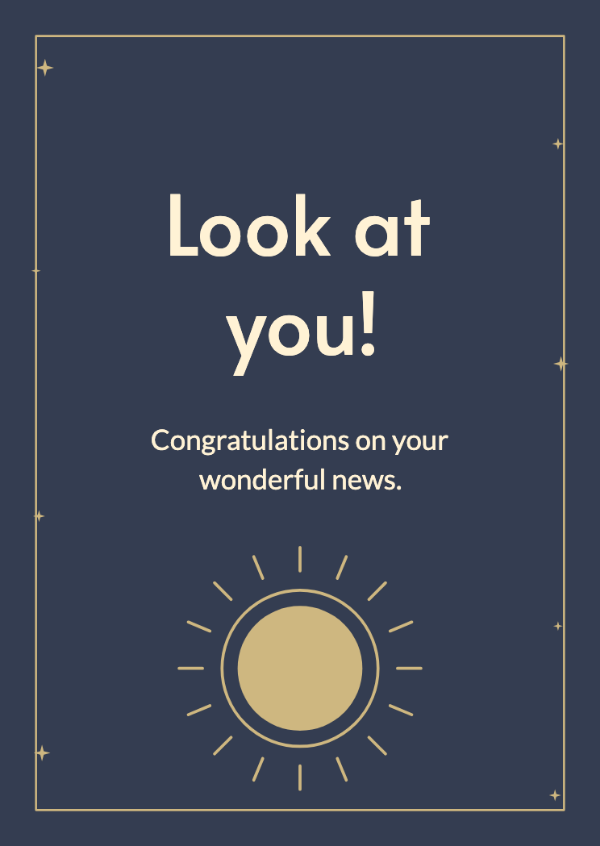 A brilliant moment: Congratulations cards