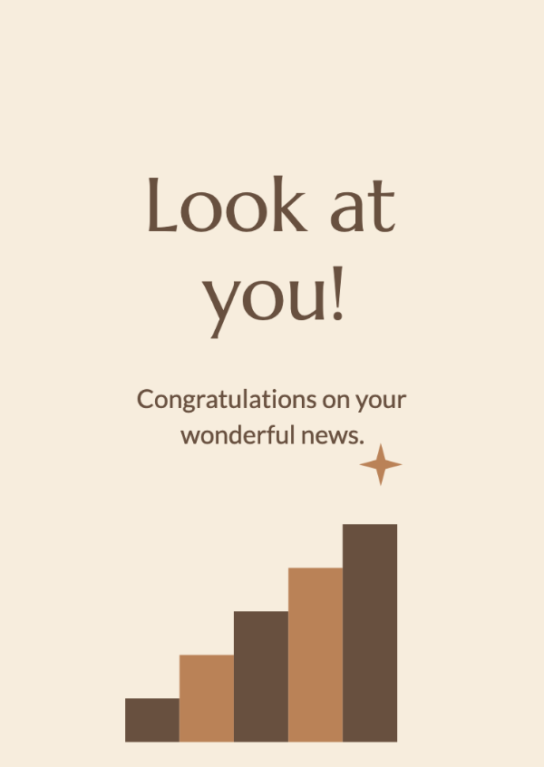 Onwards & upwards: Congratulations cards