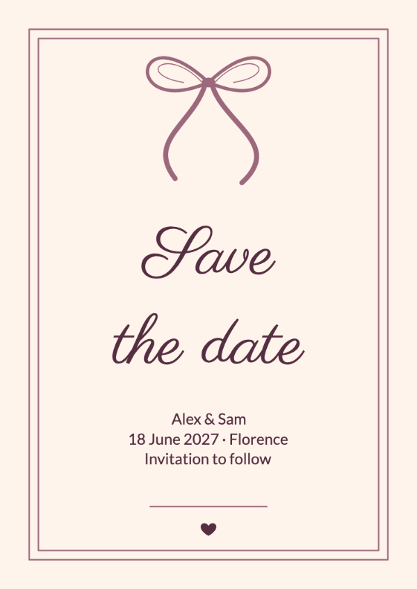 Tied together: A flowing silk-ribbon illustration and elegant script.