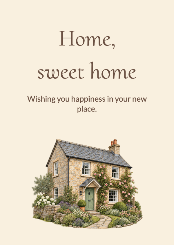 The little cottage: New-home cards