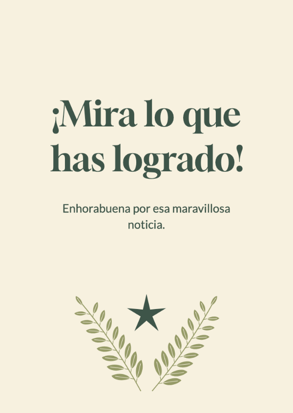 Bien merecido: Tarjetas de felicitación