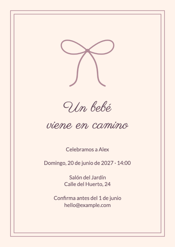 Un regalo de alegría: Invitaciones para baby shower