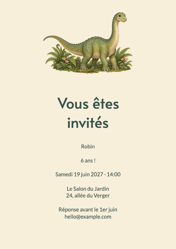 Un anniversaire sauvage: Invitations d’anniversaire