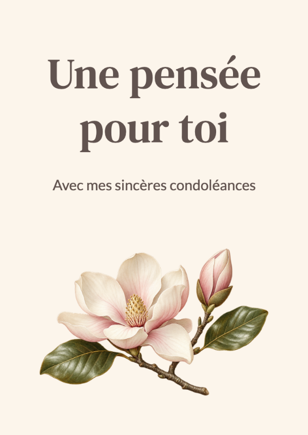 Lumière de magnolia: Cartes de condoléances