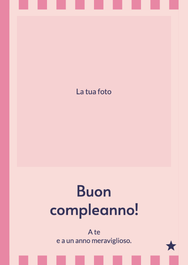 Una persona speciale: Una grande foto personale in un’allegra cornice grafica.