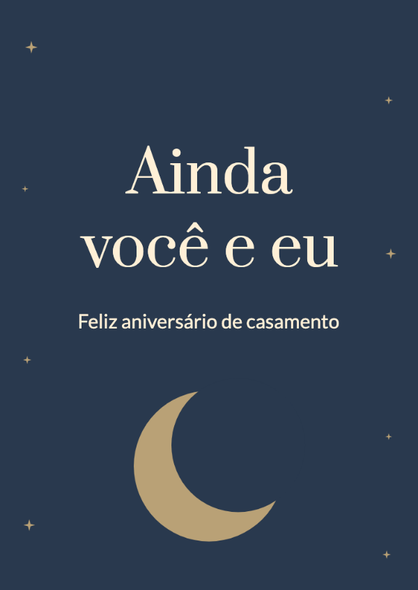 Até a lua: Cartões de aniversário de casamento