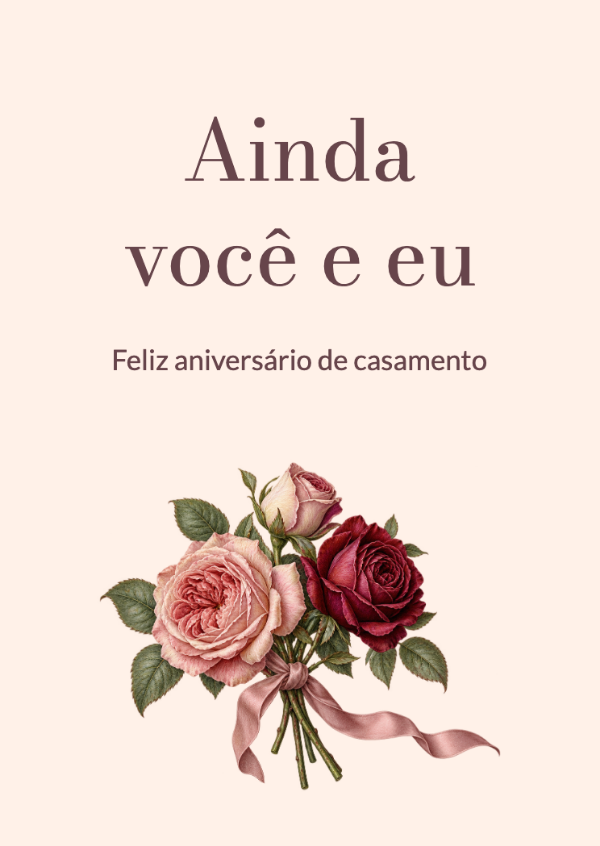 Um amor que floresce: Cartões de aniversário de casamento
