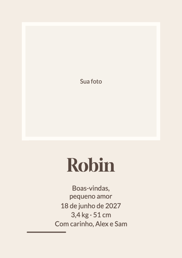 Um momento para guardar: Anúncios de nascimento