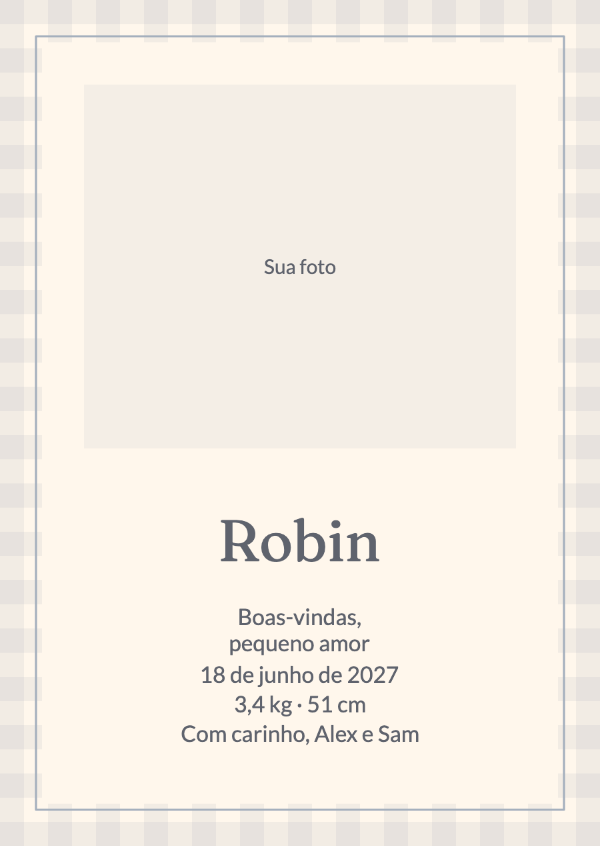 Boas-vindas suaves: Anúncios de nascimento