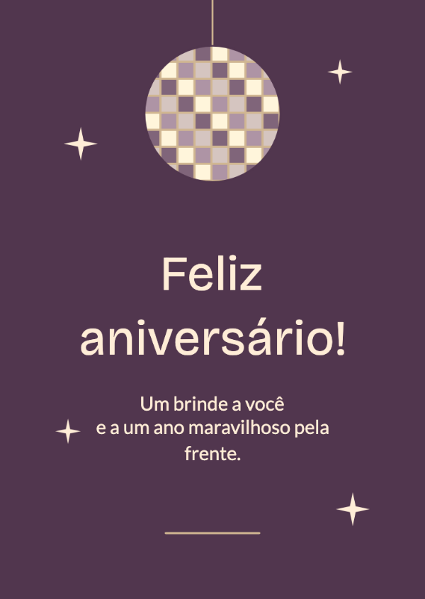 Rainha da pista: Um globo de discoteca espelhado e brilhos sobre uma pista de dança em tom ameixa intenso.