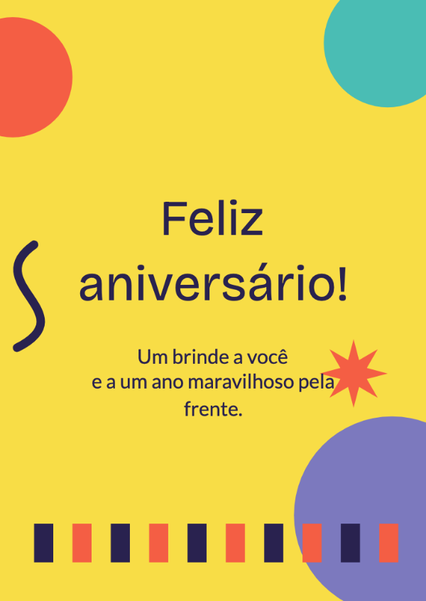 Faça barulho: Cores vibrantes, formas de papel recortado e letras modernas exuberantes.