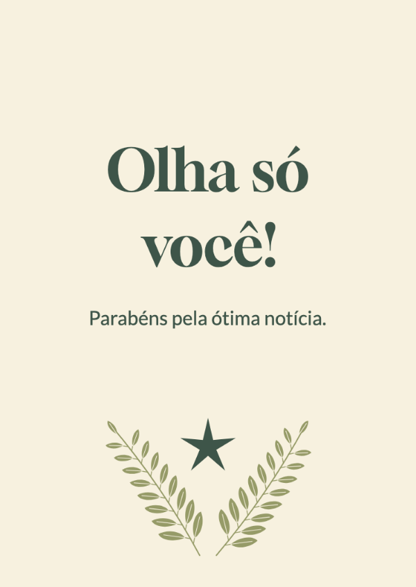 Muito merecido: Cartões de parabéns