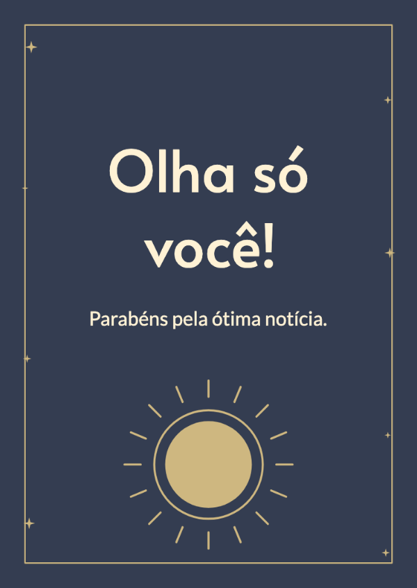 Um momento brilhante: Cartões de parabéns