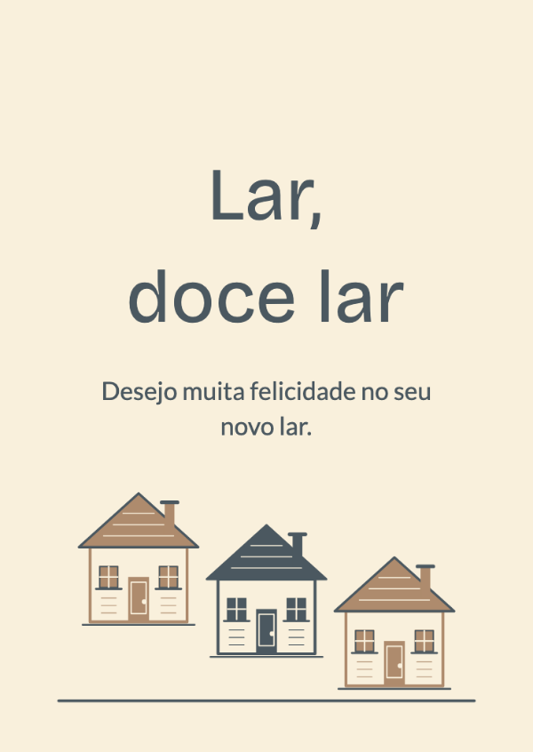 Seu lugar feliz: Cartões de casa nova