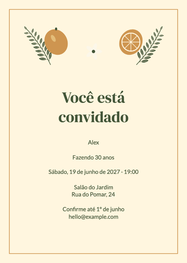 Tarde de aperitivos: Convites para festa de aniversário