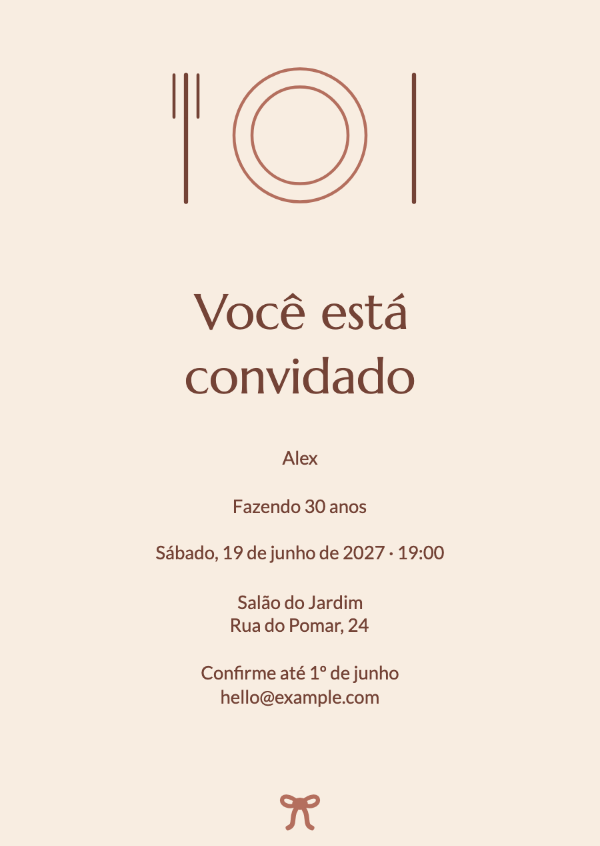 Jantar de aniversário: Convites para festa de aniversário