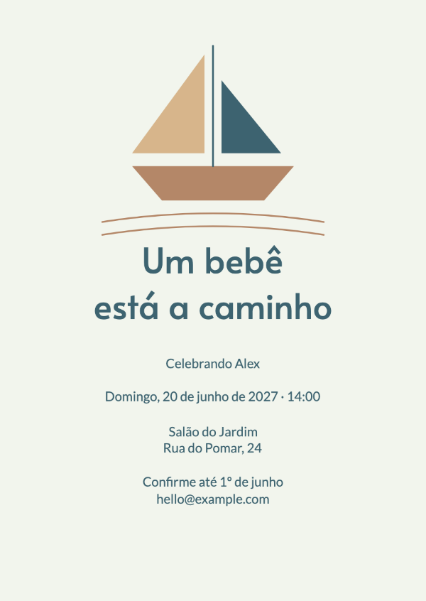 Uma pequena aventura: Convites de chá de bebê