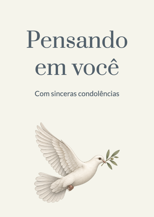 Um pensamento tranquilo: Cartões de condolências