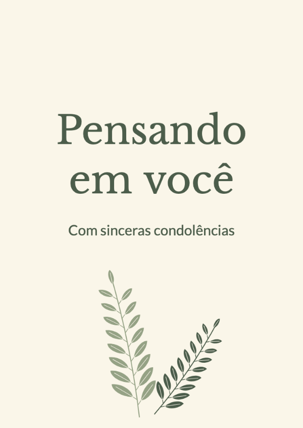 Samambaia delicada: Cartões de condolências