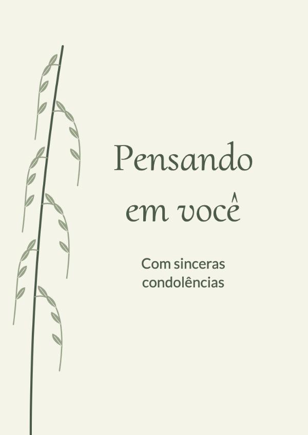 Ramos de salgueiro: Cartões de condolências