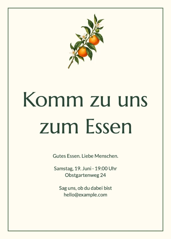 Ein Dinner ausrichten