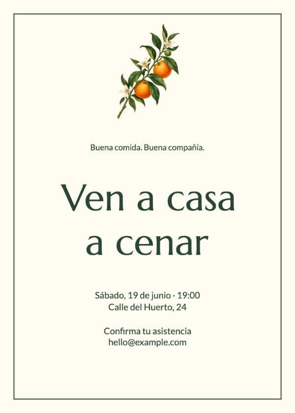 Organiza una cena