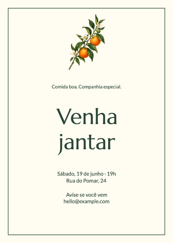 Receber para jantar