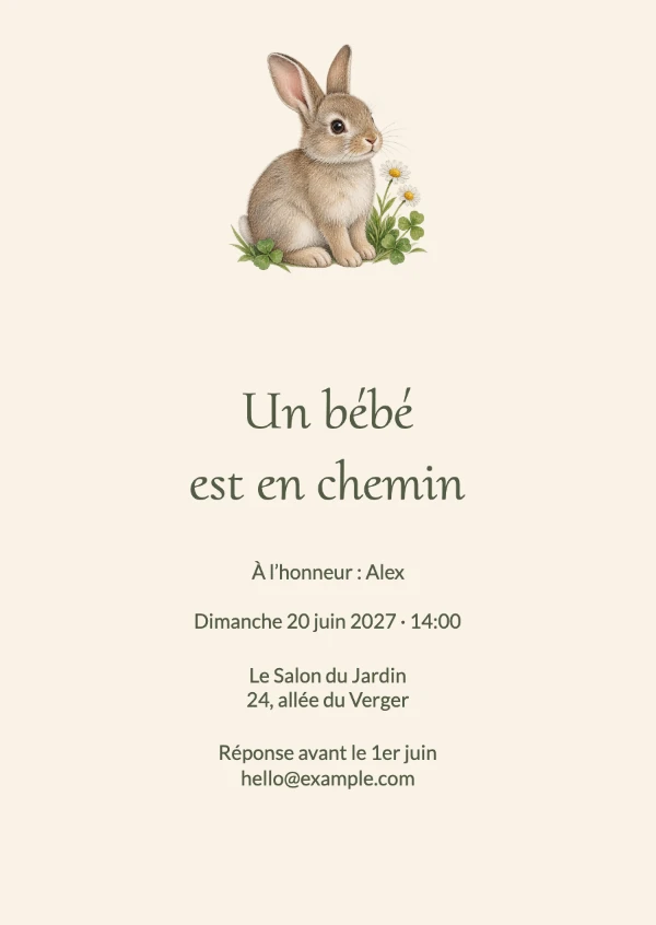 Invitations pour baby shower