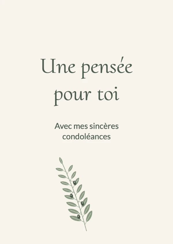 Cartes de condoléances