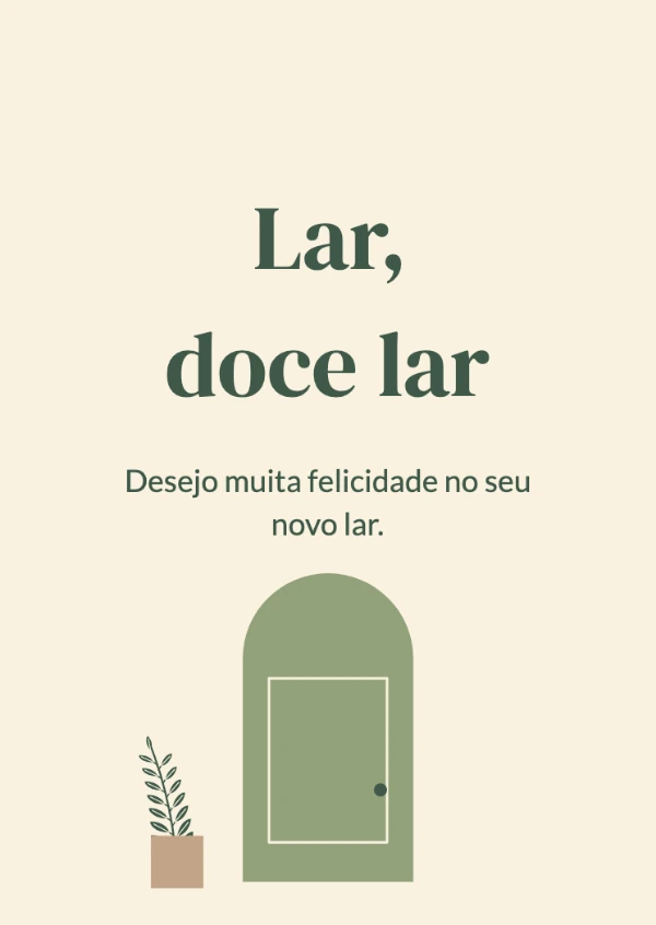 Cartões de casa nova