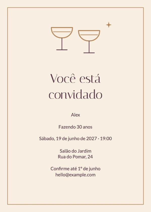 Convites para festa de aniversário