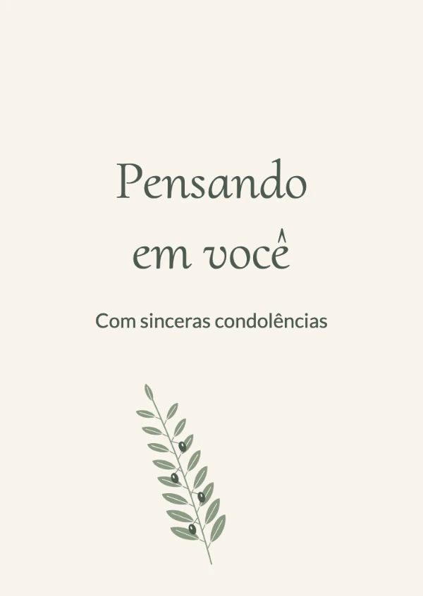 Cartões de condolências