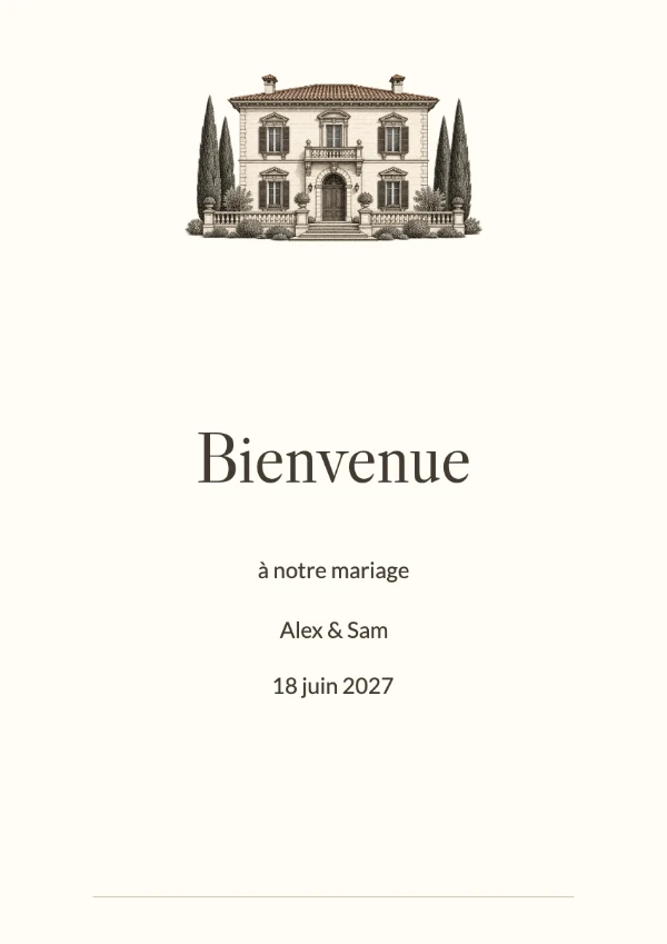 Panneaux de mariage