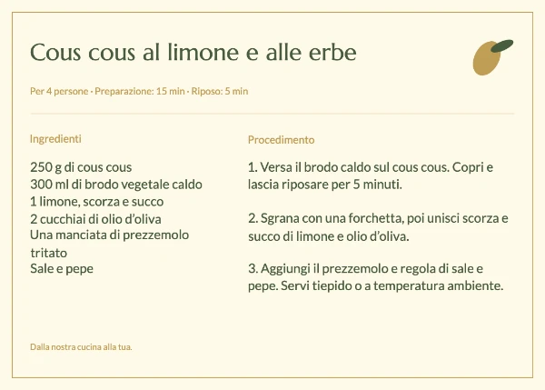 Schede ricette