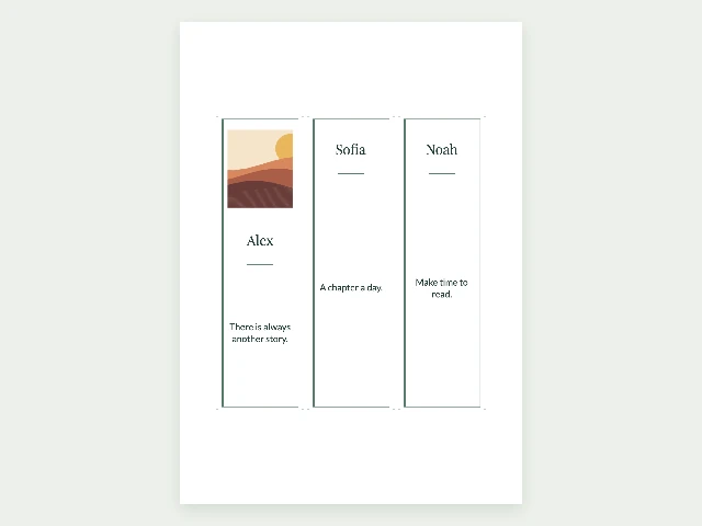Printable bookmark maker