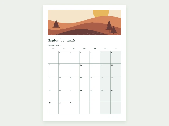 Printable calendar maker