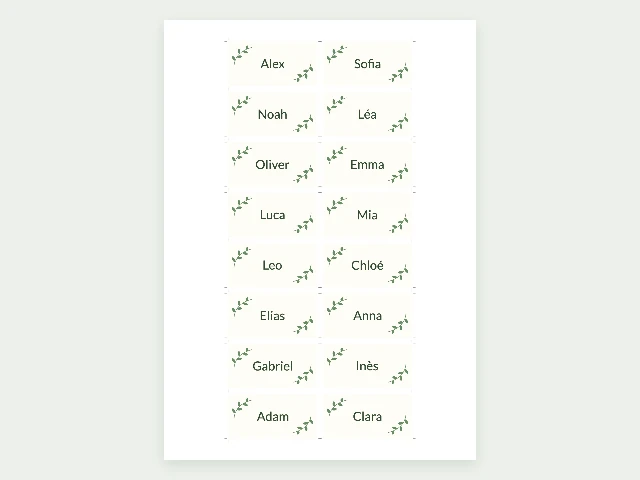 Printable label and name tag maker