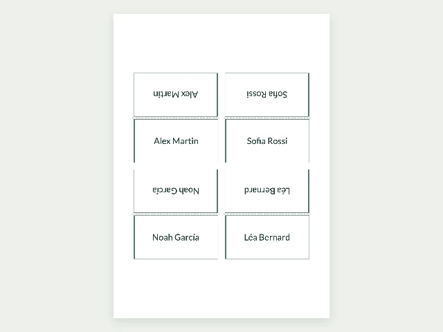 Printable place card maker