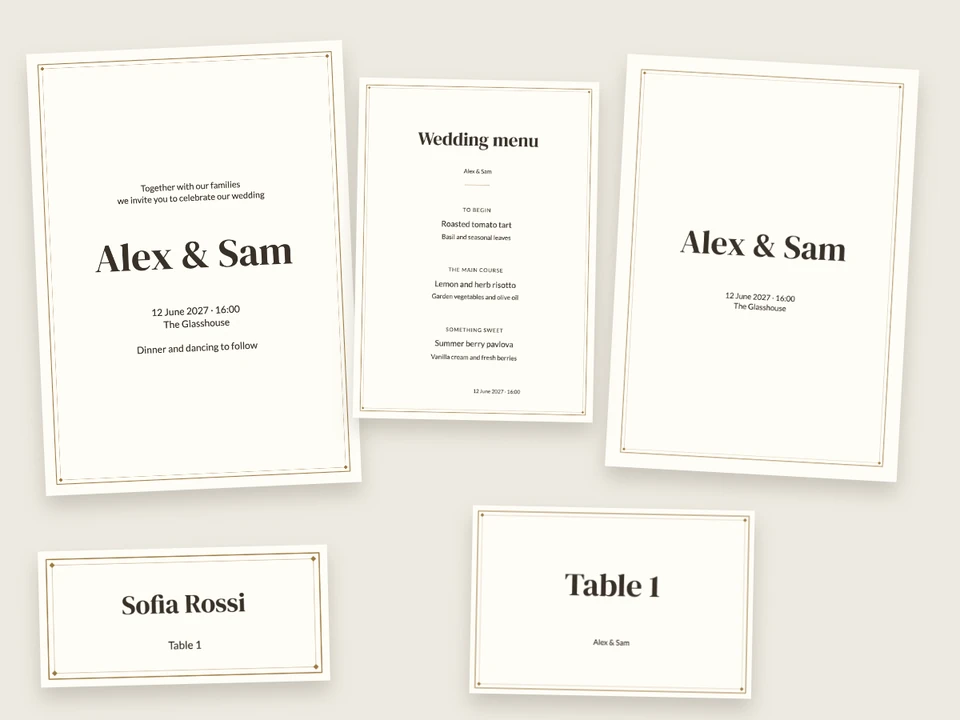 One wedding style, carried through every detail