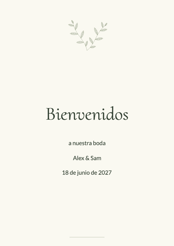 Olivar: Ramas de olivo, marfil cálido y elegantes letras serif para una celebración en el jardín.